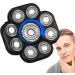 T tes de rechange pour rasoir Fixation lectrique 9 t tes lames universelles double anneau vitesse extr me couteaux flottants tanches | Toilettage de pr cision pour hommes rasage sec et hu Black - Buy Online on GoSupps.com