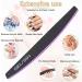 Professional 100/180 Grit Double-Sided Emery Board Nail Files Set - 12PC Washable Tools for Manicure in Black - Buy Online on GoSupps.com