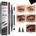 Trailott Eyebrow Pen Trailott Eyebrow Pen 2 Fork Tip Trailott Microblading Eyebrow Pen Hellokiss Liquid Eyebrow Pen 2-in-1 Magic Eyebrow Pencil 4 Fork Tip with Eyeline Waterproof (Black Brown) - Buy Online on GoSupps.com