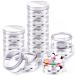 Sieral 2 Pieces 7 Day Stackable Pill Organizer Case Vitamin Holder Organizer 7 Day Weekly Travel Container with 2 Lids for Medications, Vitamins and Supplements (Clear)