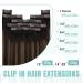 Youngsee 30cm Balayage Clip-In Real Hair Extensions - Darkest Brown & Medium Brown Ombre - Smooth 80g (7PCs) - Buy Online on GoSupps.com