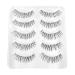 KISSNOWY 5Pairs Natural Manga Anime Clear Band Eyelashes Extension for Cosplay Makeup - C-03 - Buy Online on GoSupps.com