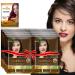 Herbishh Hair Color Shampoo for Gray Hair Hair Dye Shampoo with Argan Hair Mask Travel size-Colors Hair in Minutes Long lasting colour 10pack+1pack Ammonia-Free (Dark Brown)