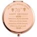 COFOZA 1953 70th Birthday Gifts for Woman Stainless Steel Rose Gold Compact Pocket Travel Makeup Mirror 70 Years Old Inspiration Gift Behind You All Your Mermories with Gift Box