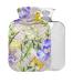 Wildflowers Grasses BPA-free hot water bottle with cover 2 l large hot water bag for pain relief from cramps