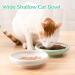 ComSaf Ceramic Cat Feeding Bowl Wide Shallow Cat Food Water Dish Whisker Friendly Design Whisker Fatigue Free shallow cat bowl Non Spill Pet Bowl 300ML Pack of 2 Green Green*2 - Buy Online on GoSupps.com