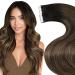 Laavoo 55cm Extensions real hair tape in brown ombre real hair extensions tape remy hair darkest brown balayage light brown hair extension real hair tape invisible 20pcs 50g 55cm #2/8/2 55cm-20pcs 1.4 #2/8/2