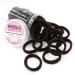 HOYOLS 1.6 Inch Soft & Stretch Cotton Hair Ties Large Hair Bands Nylon Fabric Ponytail Holder for Thick Heavy Curly Hair  No Slip No Damage Seamless Scrunchies Headbands 50 Pcs (Espresso)