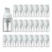 Incetue 24 pieces of empty foam dispenser 30 ml mini foaming plastic pumping pum refillable portable liquid donor bottle clear small travel bottles for cosmetics eyelash shampoo
