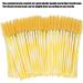 Mascara Brush Disposable Eyelashes Brush Hygienic Fiber Brush Head for Women Female(Yellow) - Buy Online on GoSupps.com
