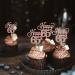 Pack of 24 65 Cupcake Toppers Glitter "Happy 65th Birthday" Cake Toppers Number 65 Eightteen Sweet 65 Birthday Wedding Anniversary Party Cake Decorations Accessories Rose Gold - Buy Online on GoSupps.com