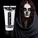 Go Ho Black and White Cream Face Body Paint (4 oz) - Water Based White Zombie Skeleton Clown Face Painting for Adults & Children - SFX Cosplay Makeup for Halloween, Day of the Dead & Festivals - Buy Online on GoSupps.com
