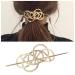 Dervivea Minimalist Gold Hair Stick Pin Viking Celtic Hair Bun Stick Celtic Knot Hairpin Metal Hair Bun Slide Long Hair Stick Decorative Hair Accessories for Women and Girls Headdress