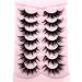 HBZGTLAD 7 Pairs Cat Eye Eyelashes - 3D Fluffy Soft False Lashes - Natural Wispy Eyelash Extensions for Makeup (DT02-6) - International Shipping Available - Buy Online on GoSupps.com