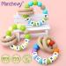 Munchewy Personalized Teether with Name - Oatmeal/Khaki | Customizable Baby Teething Toy - Buy Online on GoSupps.com