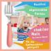 Thenoo Minnie Mouse Children's Tableware Set - BPA-Free Slip-proof 5-Part Dishware & Cutlery in Baby Pink - Reusable Plates Bowls and Cups for Kids - Buy Online on GoSupps.com