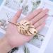 Yheakne Vintage Leaf Hair Slide Clip Metal Hair Bun Cuff Leaf Bun Holder Cage Gold Hair Holder Clip Pin Leaf Hair Stick Holder Alloy Hair Fork Decorative Hair Accessories for Women and Girls (Gold) - Buy Online on GoSupps.com
