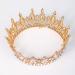FORSEVEN Queen Crown Rhinestone Wedding Tiara for Women - Crystal Bridal Crown in Gold+Pink - Buy Online on GoSupps.com