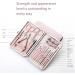 Nail Clippers Rose Gold 18 Piece Diagonal Exfoliating Stainless Steel Manicure Set Household Ear Spoon Scissors for - Buy Online on GoSupps.com