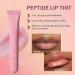 Hydrating Peptide Lip Tint in 4 Colors | Glossy Lip Glow Oil with Nourishmax Jojoba Oil | Revitalizing Tinted Lip Oil for Dry Lips - Buy Online on GoSupps.com