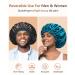 Shop Mikimini Satin Hood for Women & Men - Turnable Double-Layer Sleeping Hood for Braids | XL Black/Blue - Adjustable & Non-Slip - Buy Online on GoSupps.com