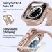 Goton 2 in 1 Waterproof Rugged Case for Apple Watch 40mm Series 6/5/4/SE - Rose Gold | 360 Protective Glass Face Cover & Bumper for iWatch Accessories - Buy Online on GoSupps.com