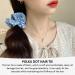 5 Pieces Of Hair Ties 3 Pieces Of Hair Clips Women'S Hair Ties Plaid And Polka Dot Hair Ties Blue Plaid Hair Accessories Ponytail Hair Accessories Fluffy And Cute Hair Ties - Buy Online on GoSupps.com