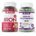 NEVISS Vegan Iron Supplement Gentl Iron + Sugar Free Nicotinamide 500mg Gummies