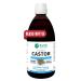 Castor Oil 100% Pure Certified Organic Glass Bottle Cold Pressed Hexane Free - 500ml 16.9 Oz