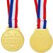 Juvale 12 Pack Gold Metal Awards Medals with Neck Ribbon - 1.5 Diameter for Sports, Tournaments, Contests - Kids and Adults - Buy Online on GoSupps.com
