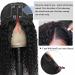 26 Inch Curly Lace V Part Human Hair Wig - No Leave Out, Brazilian Virgin Hair, No Glue Needed - Natural Color - Buy Online on GoSupps.com