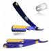 Professional Barbershop Purple Straight Edge Shaving Razor Folding Knife Blade