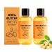 WRANBAO Body oil with shea butter moisturizing fragrance oil for intensive hydration moisturizing facial oil with almond oil and vitamin E light texture 2 pieces 2 pieces
