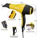 Professional Ionic Hair Dryer AC 2100W | Fast Drying with Ceramic + Tourmaline Technology | GFCI Nozzle | Low Noise | Long Life | Yellow - Buy Online on GoSupps.com