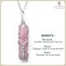 Handcrafted Rose Quartz Double Point Pencil Pendant - Karma Pledge Crystal Necklace for Chakra Healing & Protection - Buy Online on GoSupps.com