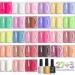 Buy Lavender Violets Gel Nail Polish Kit - 30 Soak-off UV LED Colors in Pink Brown White | Base Matte & Glossy Top Coat - Buy Online on GoSupps.com