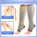 Zipper Compression Socks for Women & Men - 3 Pairs 15-20mmHg Open Toe Stockings for Walking & Running | L-XL Purity - Buy Online on GoSupps.com