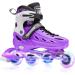 METROLLER Inline Skates for Girls and Boys, Women, Men 4 Sizes Adjustable Inline Skates with Light Up Wheels, Illuminating Beginner Skates for Kids & Adult Youth Large-Youth & Adult (4-7 US) - Purple