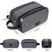 Men's Leather Travel Toiletry Bag Organizer - Water-Resistant Shaving Kit Dopp Kit for Bathroom (Grey) - Buy Online on GoSupps.com