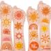 16 Sheets Sun Temporary Tattoos for First Trip Around the Sun Party Favors Decorations Supplies for Here Comes The Son Baby Shower Boys Girls Boho Hippie Sunshine Party(192 PCS)