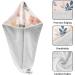 Super Absorbent Pink Hair Towel Pack - Quick Dry Hair Turbans for Women & Girls | Small Flowers & Leaf Design - Buy Online on GoSupps.com