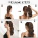 BARSDAR Wavy Claw Ponytail Extension 20'' Off Black - Synthetic Long Curly Hairpiece for Women - Perfect for Daily Use and Parties - Buy Online on GoSupps.com
