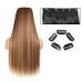 Hair Extensions Straight Hair Extensions 24" Long Straight One Piece 5Clips Clip in Hair Extensions Synthetic Hairpieces for Woman Hair Pieces(SG66 H12-24) 24inches SG66 H12-24