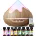 500ml aroma diffuser with top 8 oils gift set essential oil diffuser with remote control remote control 15 color LED remote control with 4 timer setting