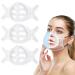 3D Mask Bracket - Mask Insert for Cloth Mask - Mouth Guard for More Breathing Space - Cool Inner Support Frame for Comfortable Wearing (3 Pack Semi-Transparent)
