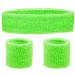 Welding band and headband set - welding band neon for 80s outfit women - neon accessories for fun runs team building events pride parties gymnastics sport tennis - headband 80s green