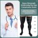 Zhanmai Thigh High Compression Socks for Men - 20-30 mmHg XL Black Stockings for Swelling Relief - Buy Online on GoSupps.com