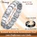 Vicmag Magnetic Bracelet for Men | Titanium Steel with Ultra Strength Magnets | Adjustable Double Row Design & Gift Box (Silver) | International Shipping Available - Buy Online on GoSupps.com