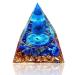 Crystal Pyramid Ogan Chakra Crushed Stone Moonstone Crystal Energy Tower Nature Reiki Stone Jewelry Health Protection Positive Energy Generator to Attract Wealth and Wisdom (Color: B)