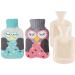 Heat bottle with cover Lostwry 2 pieces 1l heat bag with removable and washable knitting cover turtleneck roll collar hot water bottles for the neck and shoulders back legs waist warm